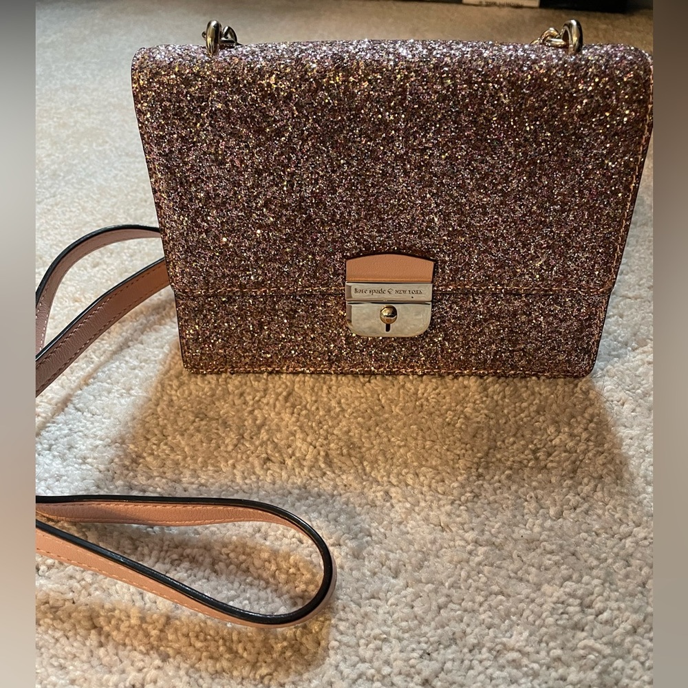 COPY - KATE SPADE Rose Gold Glitter Purse - Picture 2 of 8